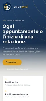 La stessa pagina sul telefono di chi prenota